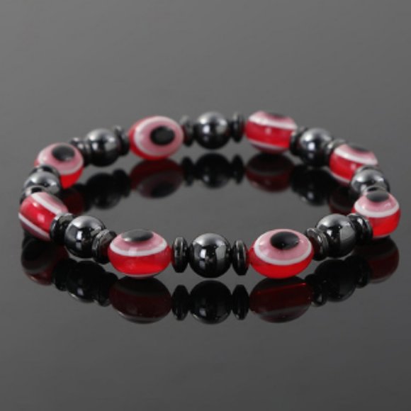 Evil Eye Bracelet,Magnetic Hematite Bracelet,Magnetic Evil Eye Bracelet,Hamsa - Picture 1 of 1